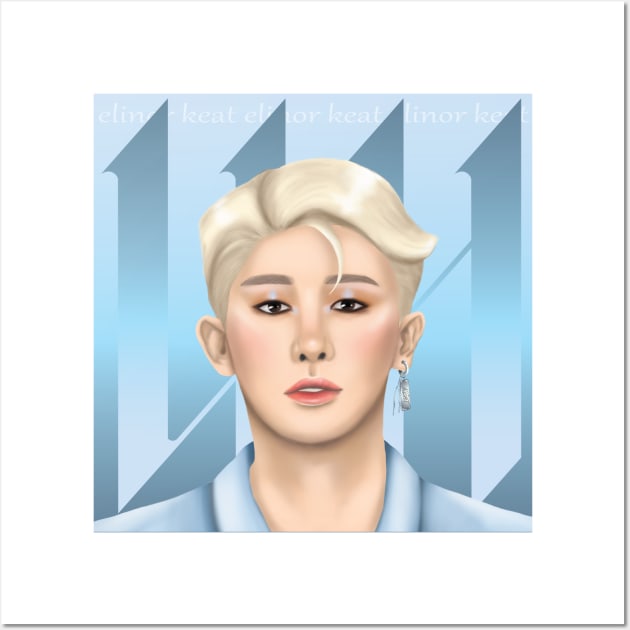 Wonho Portrait by Elinor Keat Wall Art by Elinor Keat